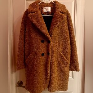 Zara Teddy Bear Coat — size small